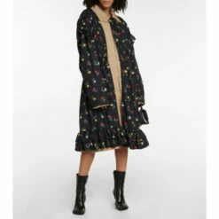 Balenciaga Reversible Floral Trench Coat