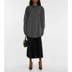 Balenciaga Striped Cotton Oversized Shirt