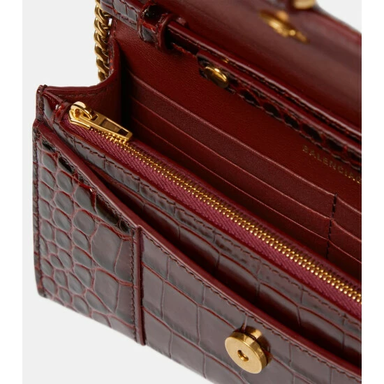 Balenciaga Hourglass Leather Wallet On Chain 2 Balenciaga Hourglass Leather Wallet On Chain - Image 2