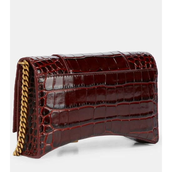 Balenciaga Hourglass Leather Wallet On Chain 3 Balenciaga Hourglass Leather Wallet On Chain - Image 3