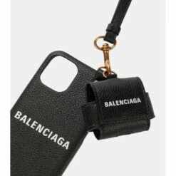 Balenciaga Logo Leather Phone Case