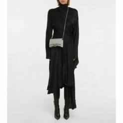 Balenciaga Wrap-effect Silk Jacquard Midi Dress