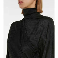 Balenciaga Wrap-effect Silk Jacquard Midi Dress -Balenciaga Sportswear unnamed file 383