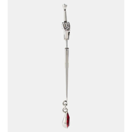 Balenciaga Embellished Single Sword Earring 1 Balenciaga Embellished Single Sword Earring