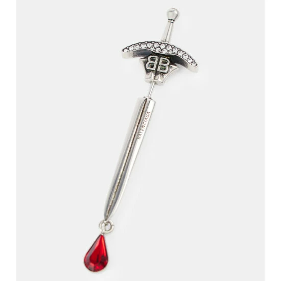 Balenciaga Embellished Single Sword Earring 3 Balenciaga Embellished Single Sword Earring - Image 3