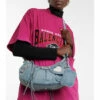 Balenciaga Le Cagole Small Denim Shoulder Bag