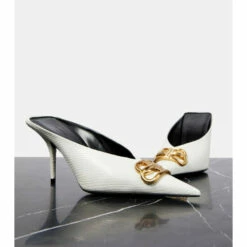 Balenciaga Square Knife BB Python-effect Leather Mules -Balenciaga Sportswear unnamed file 3957