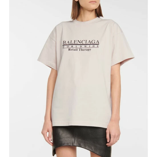 Balenciaga Retail Therapy Cotton Jersey T-shirt 4 Balenciaga Retail Therapy Cotton Jersey T-shirt - Image 4