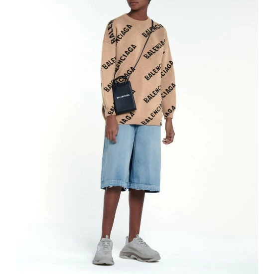 Balenciaga Logo Wool-blend Sweater 1 Balenciaga Logo Wool-blend Sweater