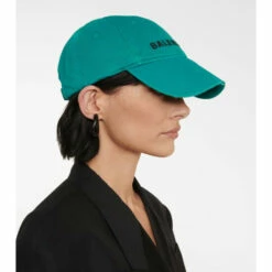 Balenciaga Logo Cotton Baseball Cap