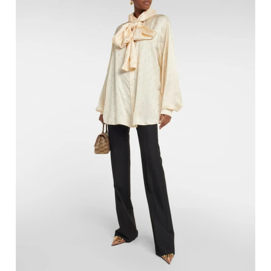 Balenciaga BB Satin Mules 1 Balenciaga BB Satin Mules