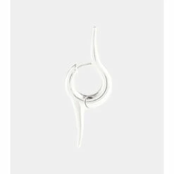 Balenciaga Force Double Spike Silver Earrings