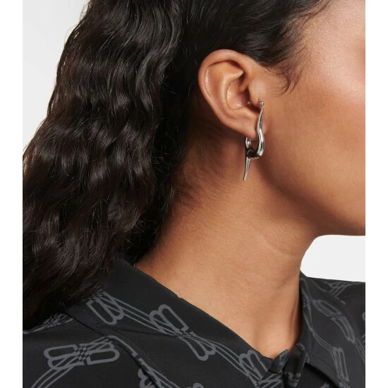 Balenciaga Force Double Spike Silver Earrings 2 Balenciaga Force Double Spike Silver Earrings - Image 2