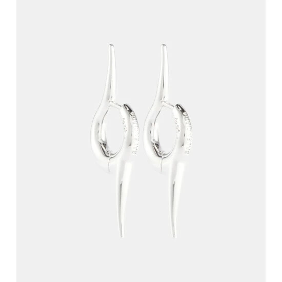 Balenciaga Force Double Spike Silver Earrings 4 Balenciaga Force Double Spike Silver Earrings - Image 4