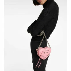 Balenciaga Le Cagole Heart Mini Leather Crossbody Bag