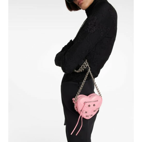 Balenciaga Le Cagole Heart Mini Leather Crossbody Bag 1 Balenciaga Le Cagole Heart Mini Leather Crossbody Bag