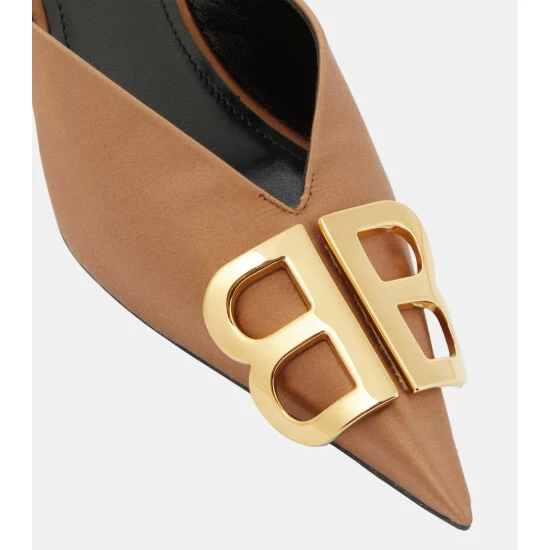 Balenciaga BB Satin Mules 5 Balenciaga BB Satin Mules - Image 5