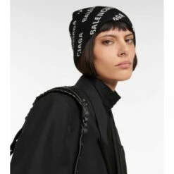 Balenciaga Logo Wool-blend Beanie