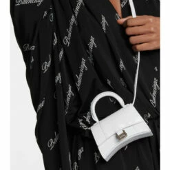 Balenciaga Hourglass Mini Leather Crossbody Bag