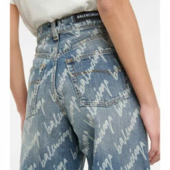 Balenciaga Logo High-rise Wide-leg Cropped Jeans -Balenciaga Sportswear unnamed file 553