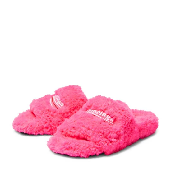 Balenciaga Furry Faux Shearling Slides 4 Balenciaga Furry Faux Shearling Slides - Image 4