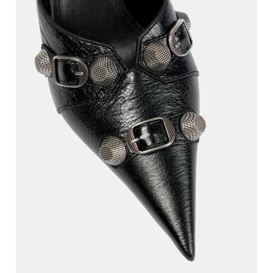 Balenciaga Cagole Leather Mules 5 Balenciaga Cagole Leather Mules - Image 5