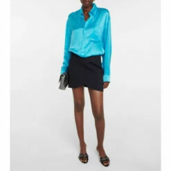 Balenciaga Logo Silk Shirt