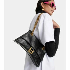 Balenciaga Crush Small Leather Shoulder Bag
