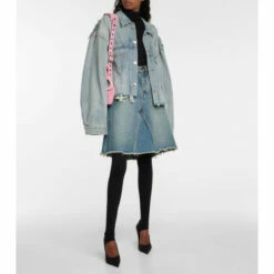 Balenciaga Pants Off-shoulder Denim Top