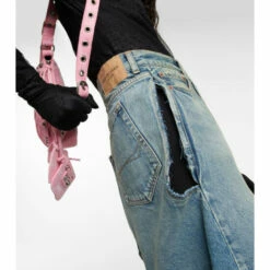 Balenciaga Pants Off-shoulder Denim Top -Balenciaga Sportswear unnamed file 686