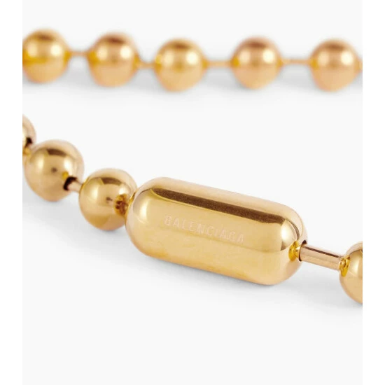 Balenciaga Logo Stainless Steel Dog Necklace 1 Balenciaga Logo Stainless Steel Dog Necklace