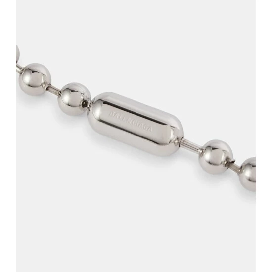 Balenciaga Logo Stainless Steel Dog Necklace 1 Balenciaga Logo Stainless Steel Dog Necklace