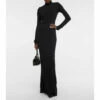 Balenciaga Turtleneck Cotton-blend Maxi Dress