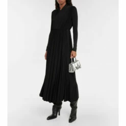 Balenciaga Draped Jersey Maxi Dress