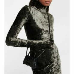 Balenciaga Hourglass Mini Leather Crossbody Bag