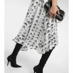 Balenciaga BB Icon Jacquard Silk Midi Dress -Balenciaga Sportswear unnamed file 78