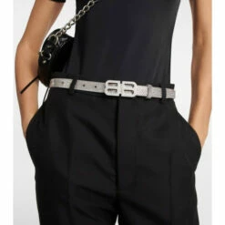 Balenciaga BB Hourglass Thin Embellished Belt