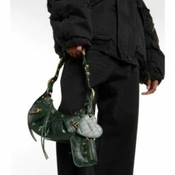 Balenciaga Le Cagole Small Croc-effect Leather Bag