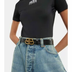 Balenciaga Slim Leather Belt