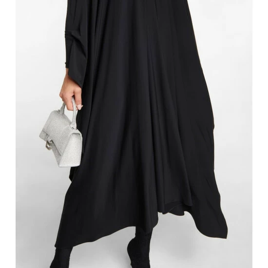 Balenciaga Draped Jersey Mockneck Midi Dress 4 Balenciaga Draped Jersey Mockneck Midi Dress - Image 4