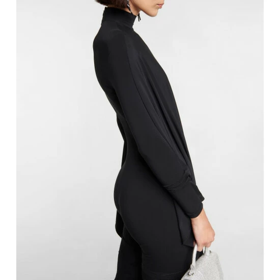 Balenciaga Draped Jersey Mockneck Midi Dress 5 Balenciaga Draped Jersey Mockneck Midi Dress - Image 5