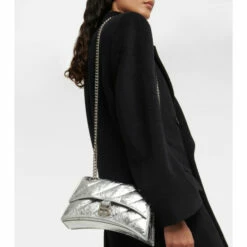 Balenciaga Crush Small Leather Shoulder Bag