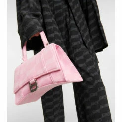 Balenciaga Hourglass Denim Crossbody Bag