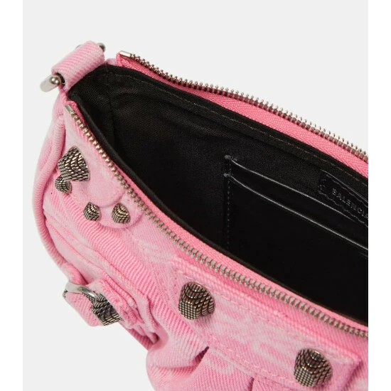 Balenciaga Le Cagole Mini Denim Logo Shoulder Bag 2 Balenciaga Le Cagole Mini Denim Logo Shoulder Bag - Image 2