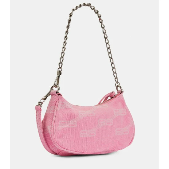 Balenciaga Le Cagole Mini Denim Logo Shoulder Bag 3 Balenciaga Le Cagole Mini Denim Logo Shoulder Bag - Image 3