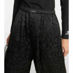 Balenciaga Logo Silk Jacquard Wide-leg Pants -Balenciaga Sportswear unnamed file 902