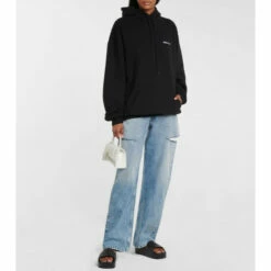 Balenciaga Logo Rubber Platform Slides